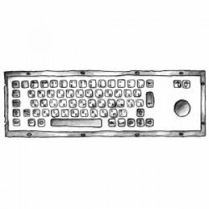Антивандальная металлическая клавиатура SN343TB